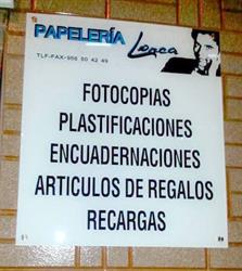 Horario de apertura Papeleria Lorca, Ceuta