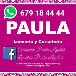 Horario de apertura Lencería Paula, Águilas