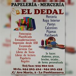 Horario de apertura Papelería-Mercería El Dedal, La Pueblanueva