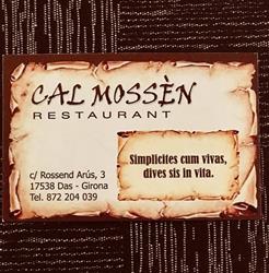 Horario de apertura Cal Mossèn de Das,