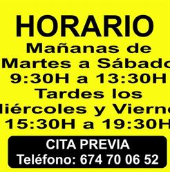 Horario de apertura Nuria Fernández Vargas, El Ejido