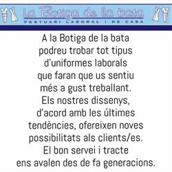 Horario de apertura La Botiga de la bata, Tarragona