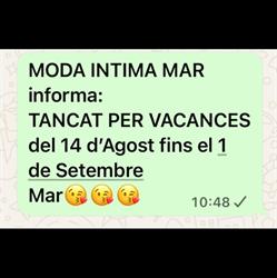 Horario de apertura Moda Íntima Mar, Guadassuar