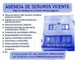 Horario de apertura Agencia de Seguros Antonio Vicente, El Vendrell