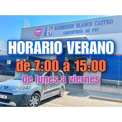 Horario de apertura Aluminios Blanco Castro, Villafranca de los Barros