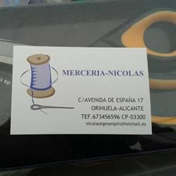 Horario de apertura Mercería Nicolás, Orihuela