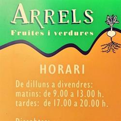 Horario de apertura Arrels, Sant Sadurni d'Anoia