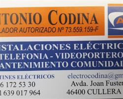 Horario de apertura Antonio Codina ELECTRICIDAD, Cullera