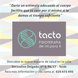 Horario de apertura Tacto. Fisioterapia de mi para ti, Telde