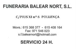 Horario de apertura Funeraria Balear Nort S.l., Pollença