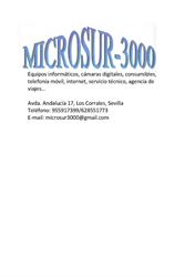 Horario de apertura Microsur 3000, Los Corrales