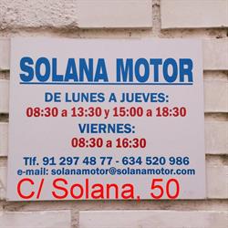 Horario de apertura Solana Motor Tu Taller, Torrejón de Ardoz