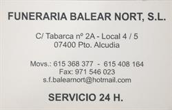 Horario de apertura Esquelas Alcudia Funeraria Balear Nort, 