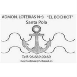 Horario de apertura Administración de Lotería N°3 Bochiot Mar, Santa Pola