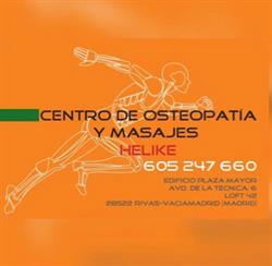 Horario de apertura Centro De Osteopatia Y Masajes Helike, Rivas-Vaciamadrid