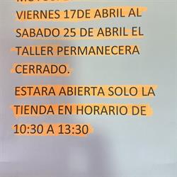 Horario de apertura Motospeed, Aljariz