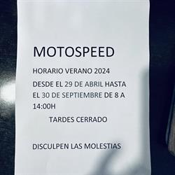 Horario de apertura Motospeed, Aljariz