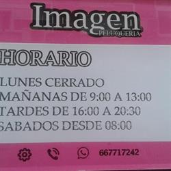 Horario de apertura Imagen Peluquería, Yecla