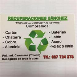 Horario de apertura RECUPERACIONES SANCHEZ, Camarena