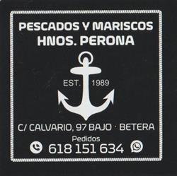 Horario de apertura Pescadería Hnos. Perona, Bétera