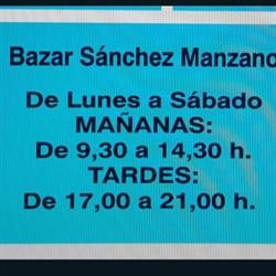 Bazar Sánchez manzano en Cáceres (Centro) - Horario de apertura