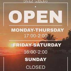 Horario de apertura Bar Nina Torrox Costa Spain, 