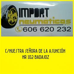 Horario de apertura Import Neumaticos, Badajoz
