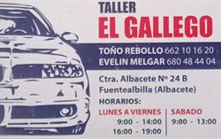 Horario de apertura Taller el Gallego, Fuentealbilla