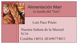 Comestibles 'mari' La Tienda Del 'luis''. en Córdoba (Levante) - Horario de apertura