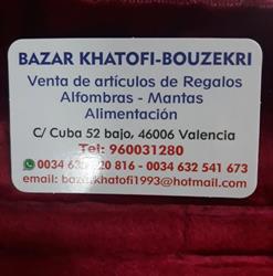 Bazar khatofi bouzakri en Valencia (Eixample) - Horario de apertura