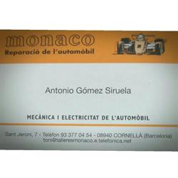 Horario de apertura Taller Mónaco, Cornellà de Llobregat
