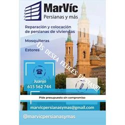 Horario de apertura Marvíc Persianas Y Más, Zaragoza