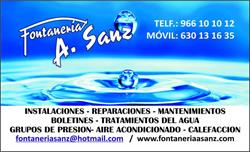 Horario de apertura Fontaneria A. Sanz, Alicante
