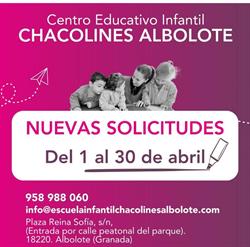 Horario de apertura Escuela Infantil Bilingüe Chacolines Albolote, 
