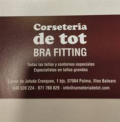 Corseteria De tot en Palma de Mallorca (Nord) - Horario de apertura