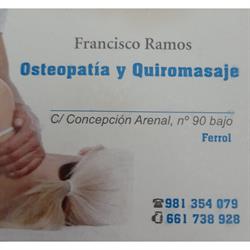 Horario de apertura Centro de Osteopatía y Quiromasaje Francisco Ramos, Ferrol
