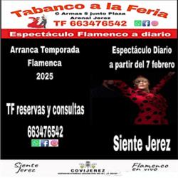 Horario de apertura Tablao Flamenco - Tabanco a la feria, Jerez de la Frontera