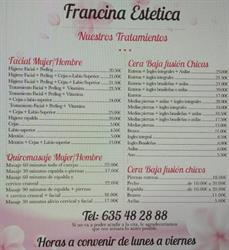 Horario de apertura Francina estètica, Sant Boi de Llobregat