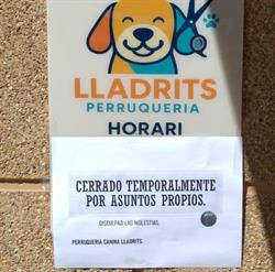 Horario de apertura Perruqueria canina Lladrits, Alzira