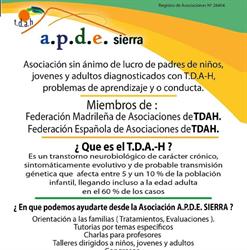 Horario de apertura APDE SIERRA TDAH, Guadarrama