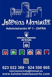 Horario de apertura Administración De Lotería Número 1 Marinita, Zafra
