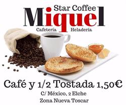 Horario de apertura Cafetería/Heladería Star coffee Miquel, Elche