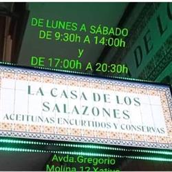 Horario de apertura LA CASA DE LOS SALAZONES, Xàtiva