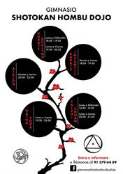 Gimnasio Shotokan Honbu Dojo en Madrid (Tetuán) - Horario de apertura