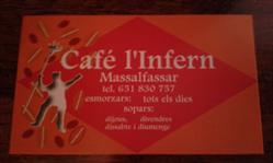 Horario de apertura Café L'infern, Massalfassar