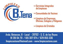 Horario de apertura Limpiezas B. Tena, San Sebastián de los Reyes