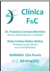 Horario de apertura CLINICA F&C. Fisioterapia Avanzada y Neuro-Rehabilitación, Huelma