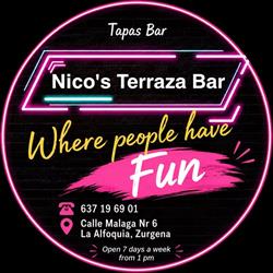 Horario de apertura Nico's Terraza Bar, La Alfoquia