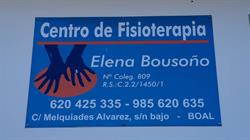 Horario de apertura Clinica de fisioterapia Elena Bousoño, Boal