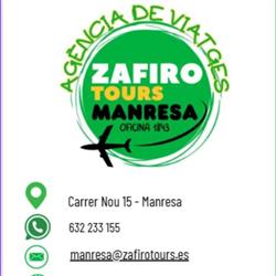 Horario de apertura Zafiro Tours Manresa Of.1843, 